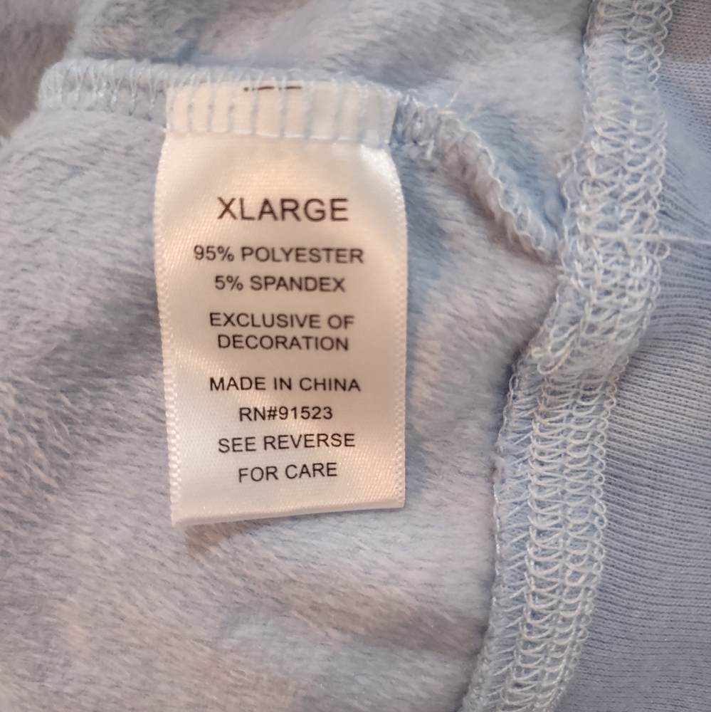 Roudelain Women's Periwinkle Blue Polka Dot Pajamas Pullover and Joggers Sz XL - Picture 5 of 6
